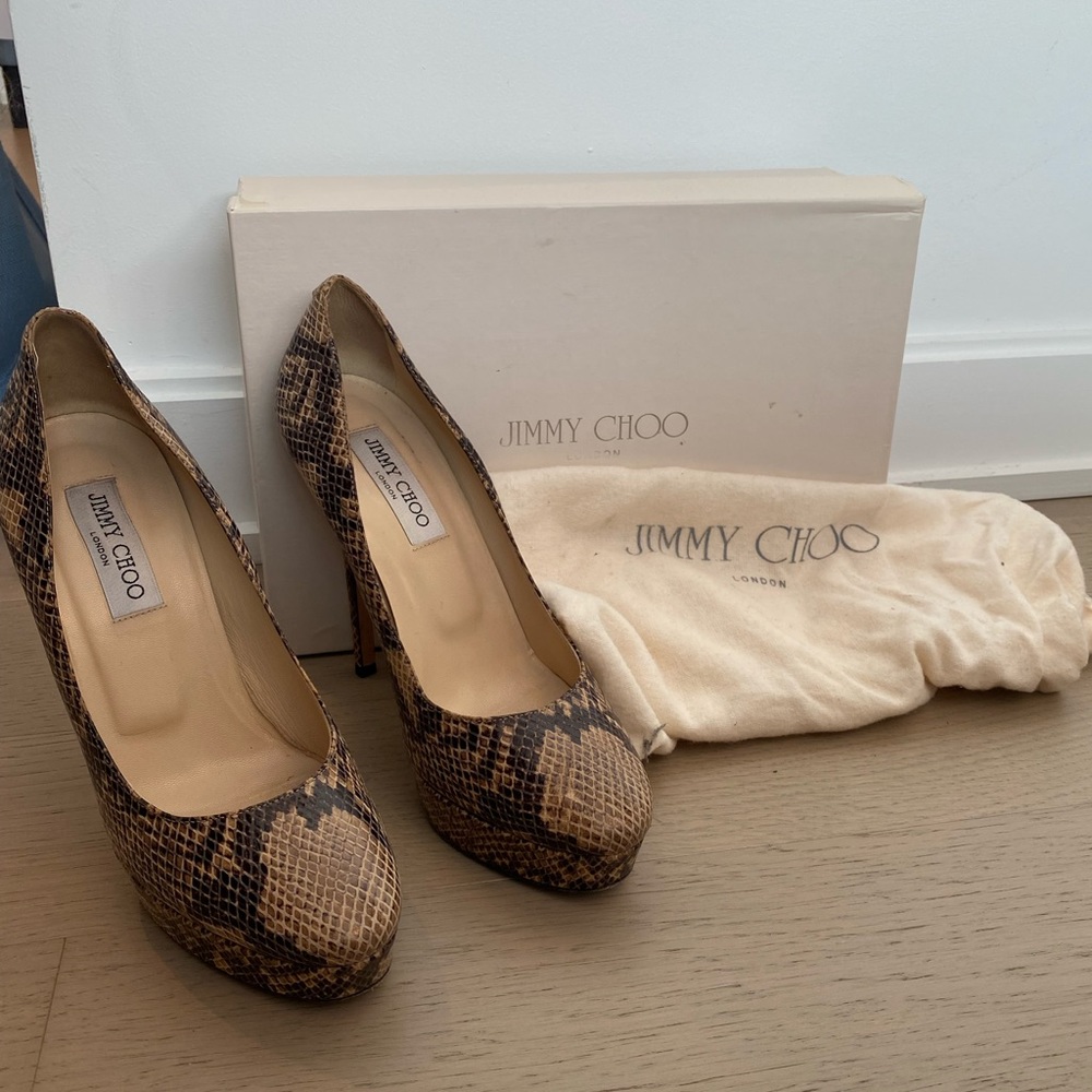 JIMMY CHOO Snakeskin Heels